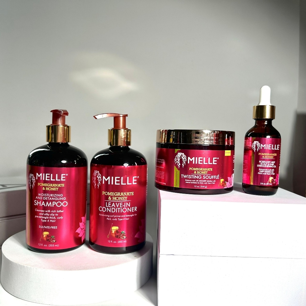 Mielle Pomegranate & Honey Moisturizing Shampoo - Red Set Of Four